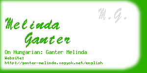 melinda ganter business card